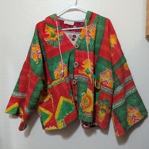 Kantha Bae Halfmoon Colorful Patchwork Shacket